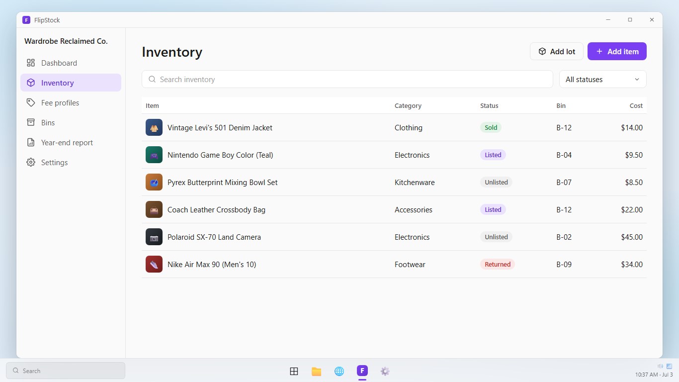 FlipStock - Reseller Profit Tracker screenshot 3
