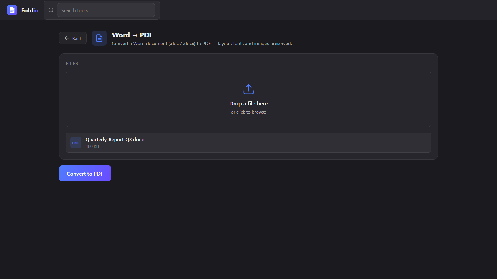 Foldio screenshot 2