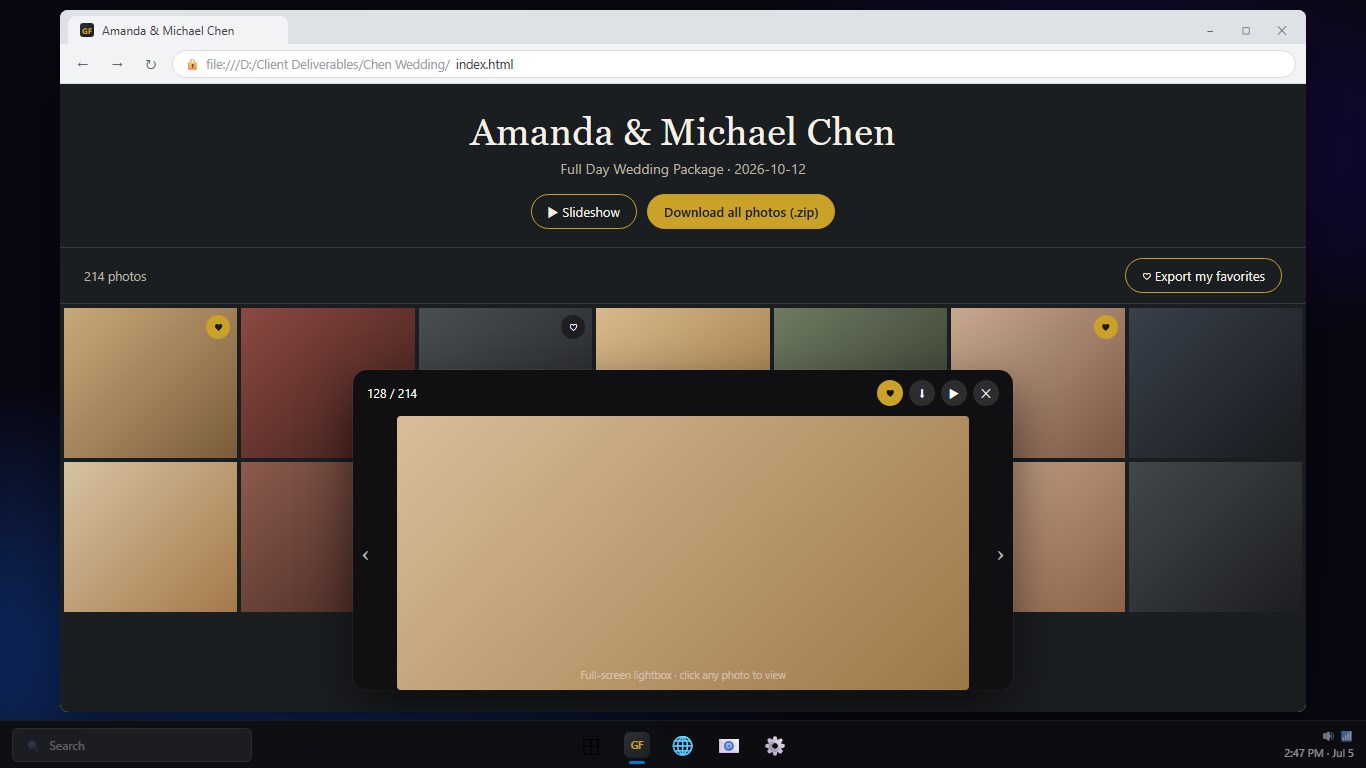 GalleryForge - Client Gallery Builder screenshot 3