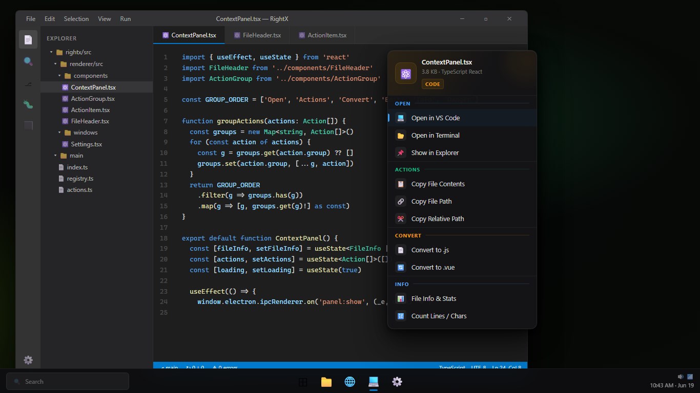 RightX - Smart Right-Click Menu screenshot 3