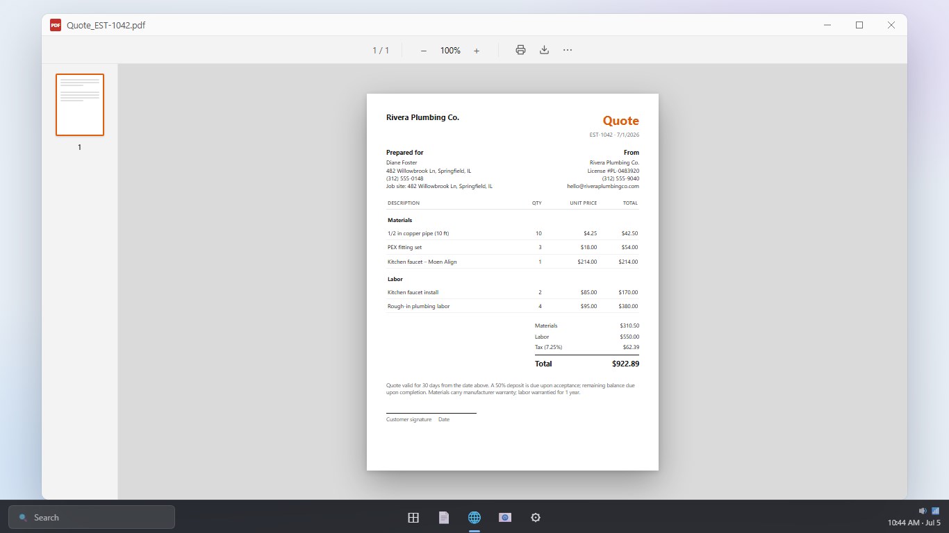 TradeQuote - Instant Job Quotes screenshot 4